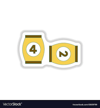 In paper sticker style bingo vector image