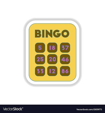 In paper sticker style bingo vector image