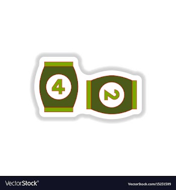 In paper sticker style bingo vector image