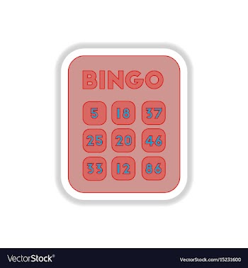 In paper sticker style bingo vector image