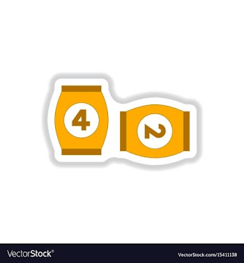 In paper sticker style bingo vector image