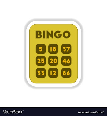 In paper sticker style bingo vector image