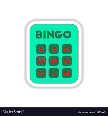 In paper sticker style bingo vector image