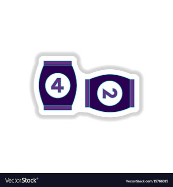In paper sticker style bingo vector image