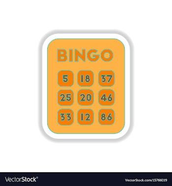 In paper sticker style bingo vector image