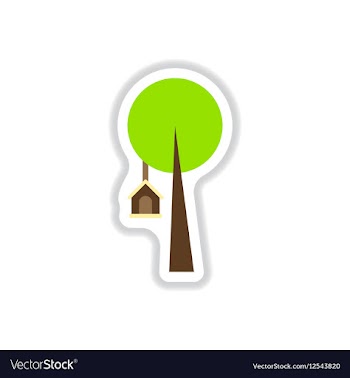 In paper sticker style Bird vector image