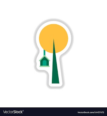 In paper sticker style bird vector image