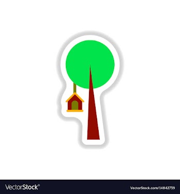 In paper sticker style bird vector image