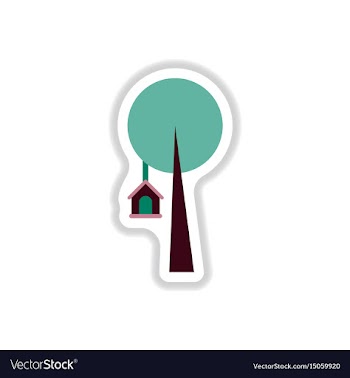 In paper sticker style bird vector image