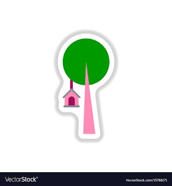 In paper sticker style bird vector image