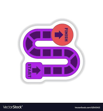 In paper sticker style board vector image