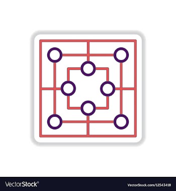 In paper sticker style board vector image