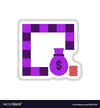 In paper sticker style board vector image