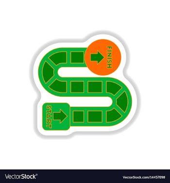 In paper sticker style board vector image