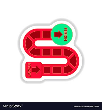 In paper sticker style board vector image