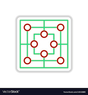 In paper sticker style board vector image