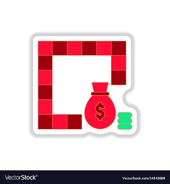 In paper sticker style board vector image