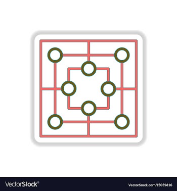 In paper sticker style board vector image