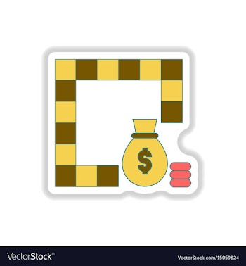 In paper sticker style board vector image