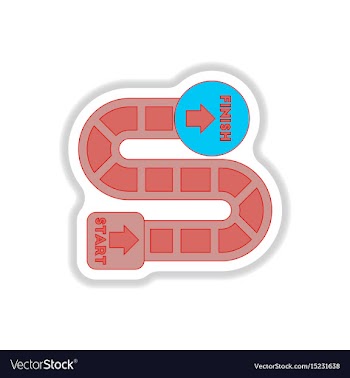 In paper sticker style board vector image