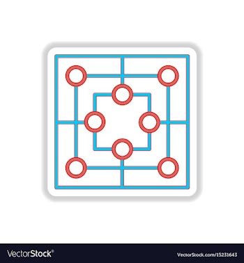 In paper sticker style board vector image