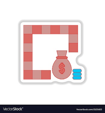 In paper sticker style board vector image