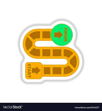 In paper sticker style board vector image