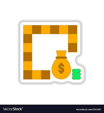 In paper sticker style board vector image