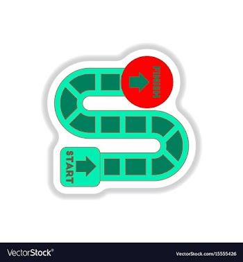 In paper sticker style board vector image