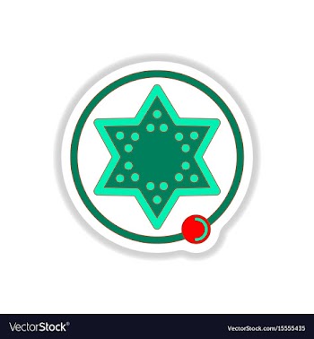 In paper sticker style board vector image