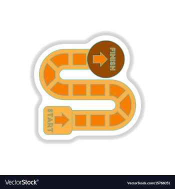In paper sticker style board vector image