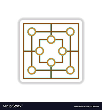 In paper sticker style board vector image