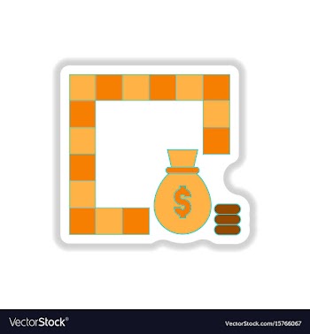 In paper sticker style board vector image