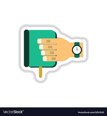 In paper sticker style Book in vector image