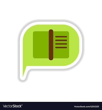 In paper sticker style book in vector image