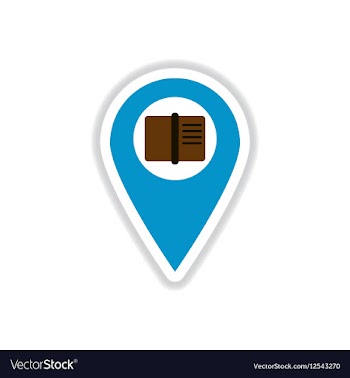 In paper sticker style book in vector image