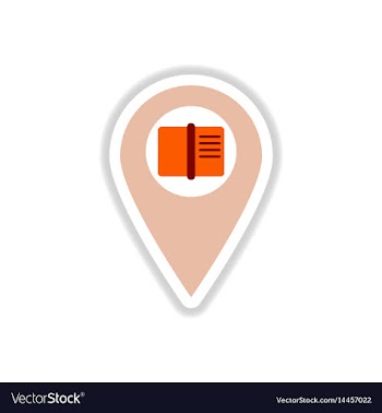 In paper sticker style book in vector image