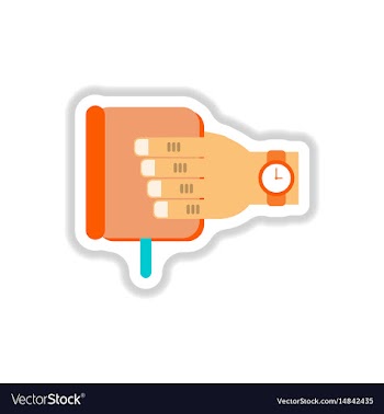 In paper sticker style book in vector image