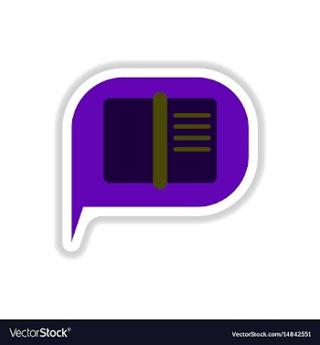 In paper sticker style book in vector image