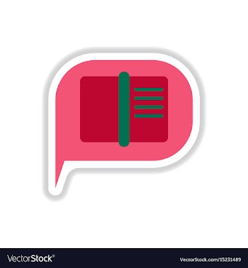 In paper sticker style book in vector image