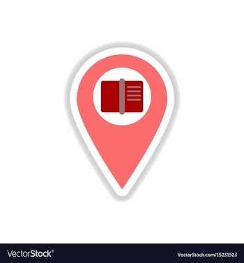 In paper sticker style book in vector image
