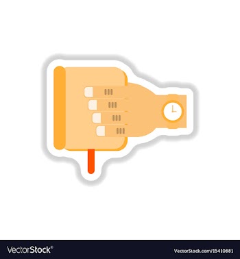In paper sticker style book in vector image