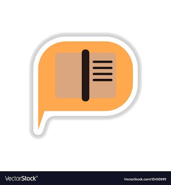 In paper sticker style book in vector image