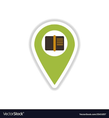 In paper sticker style book in vector image
