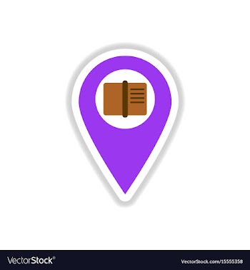 In paper sticker style book in vector image