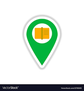 In paper sticker style book in vector image