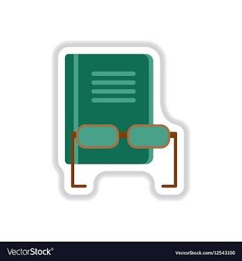 In paper sticker style Book vector image