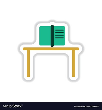 In paper sticker style Book vector image