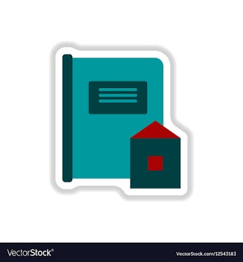 In paper sticker style Book vector image