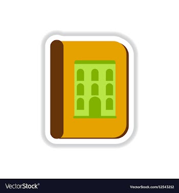 In paper sticker style book vector image